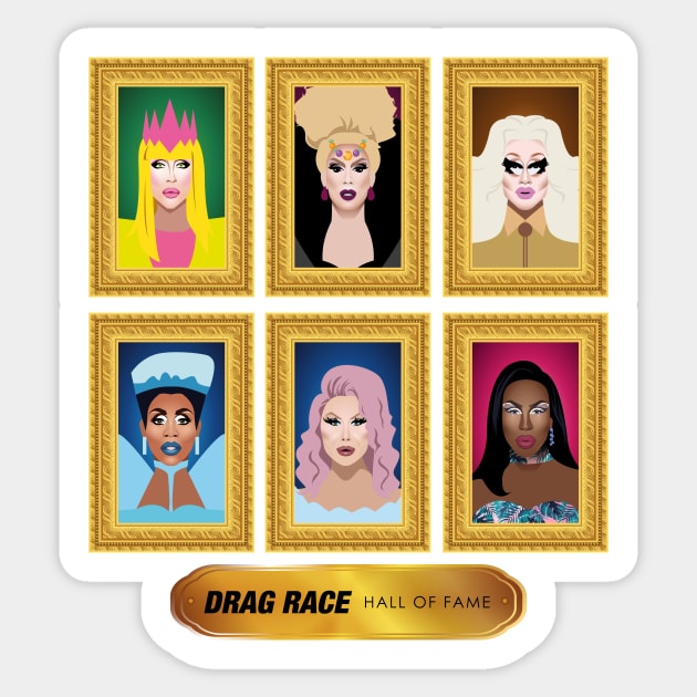 Hall of Fame from Drag Race All Stars Sticker by dragover